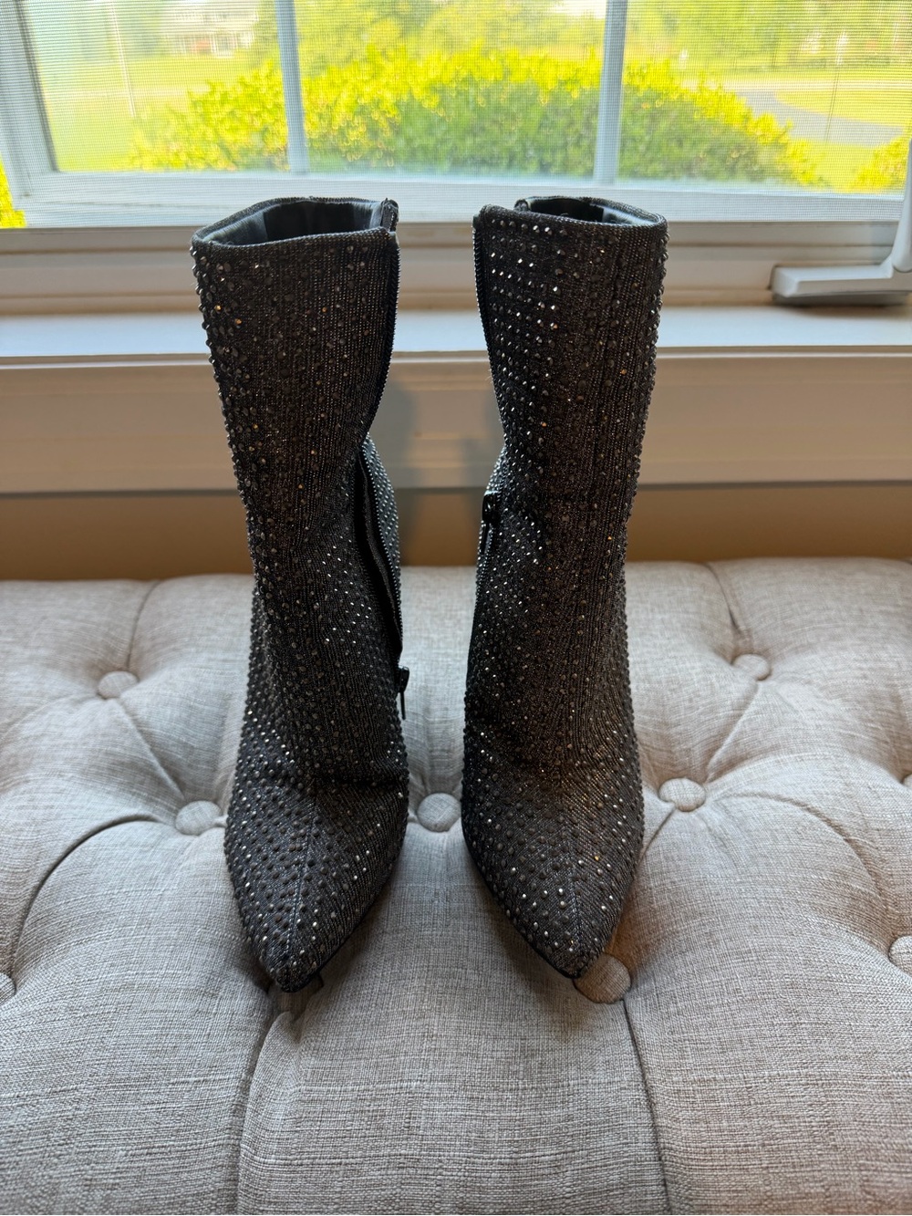 Steve Madden Rhinestone Sock Booties - Picture 1 of 4